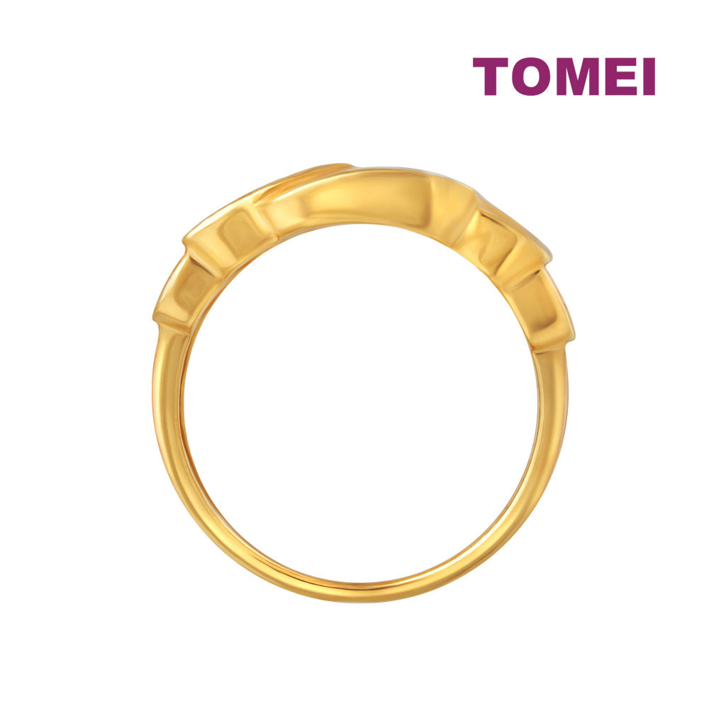 TOMEI Geometric Ring, Yellow Gold 916