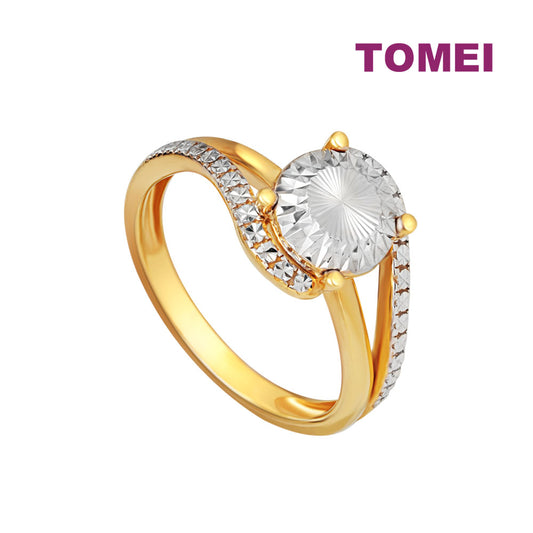 TOMEI Diamond Cut Collection Dazzling Oval Ring, Yelllow Gold 916