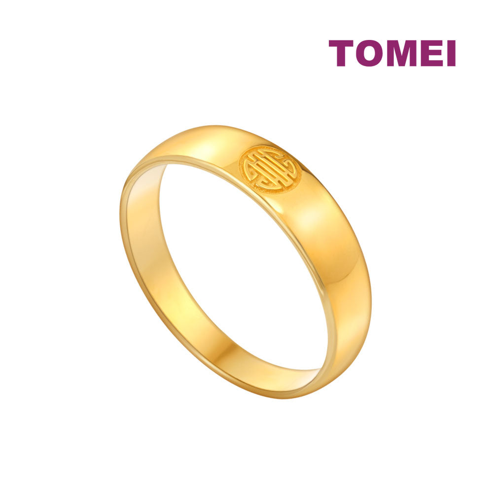 TOMEI Fortune Ring Unisex, Yellow Gold 916