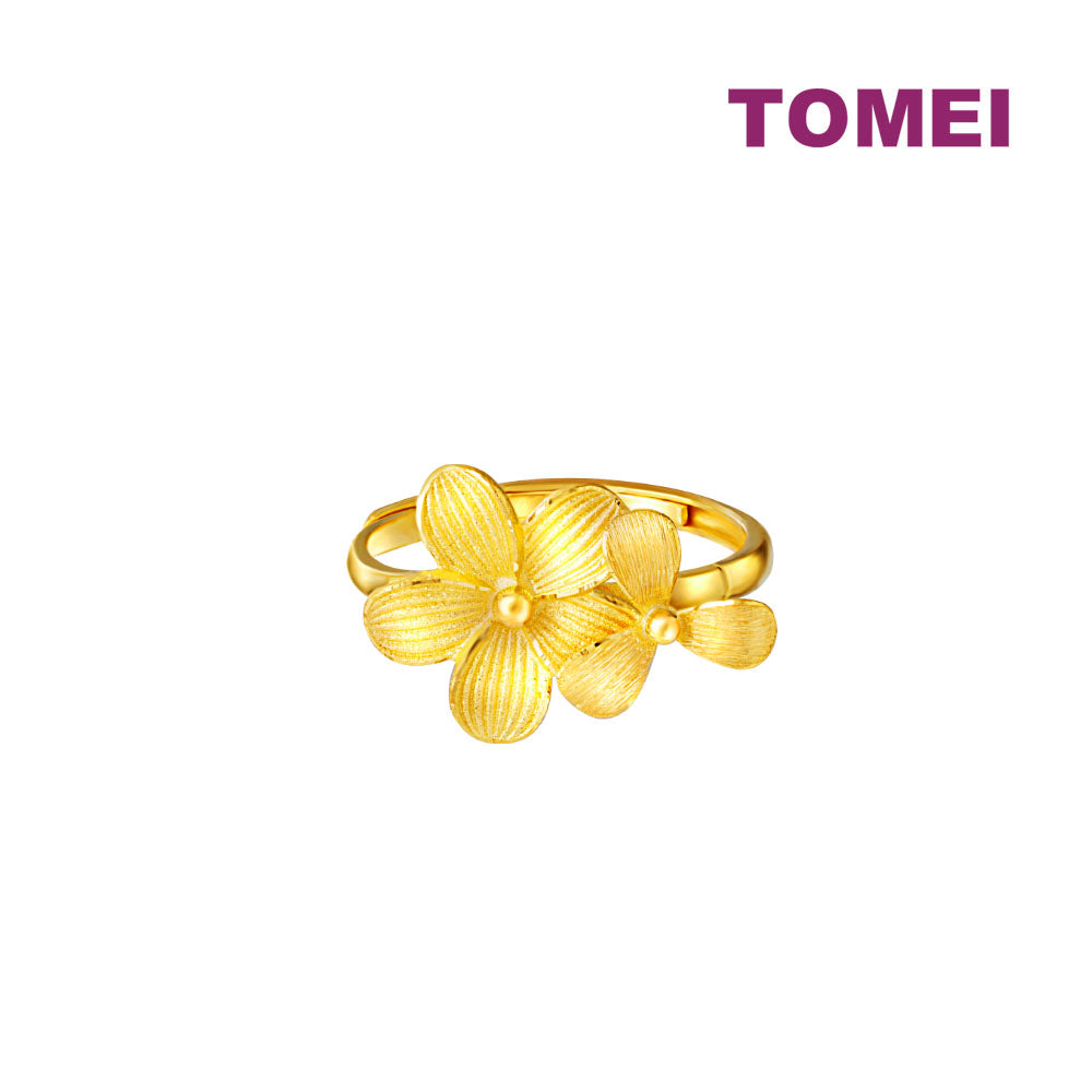 TOMEI X XIFU Flourishing Flowers Ring, Yellow Gold 999