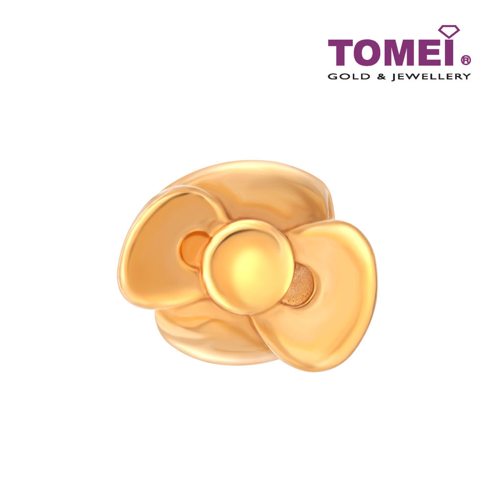 TOMEI x Hello Kitty Ribbon Chomel Charm, Yellow Gold 916 (HK-YG0452P-1C-2.81G)