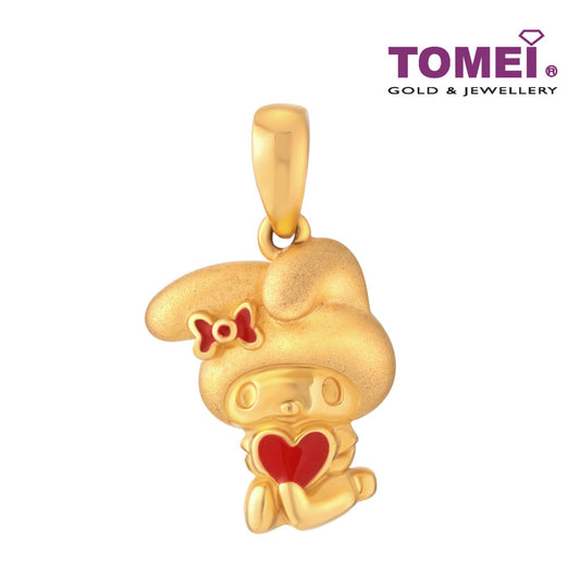 TOMEI x My Melody with Red Heart Pendant, Yellow Gold 916