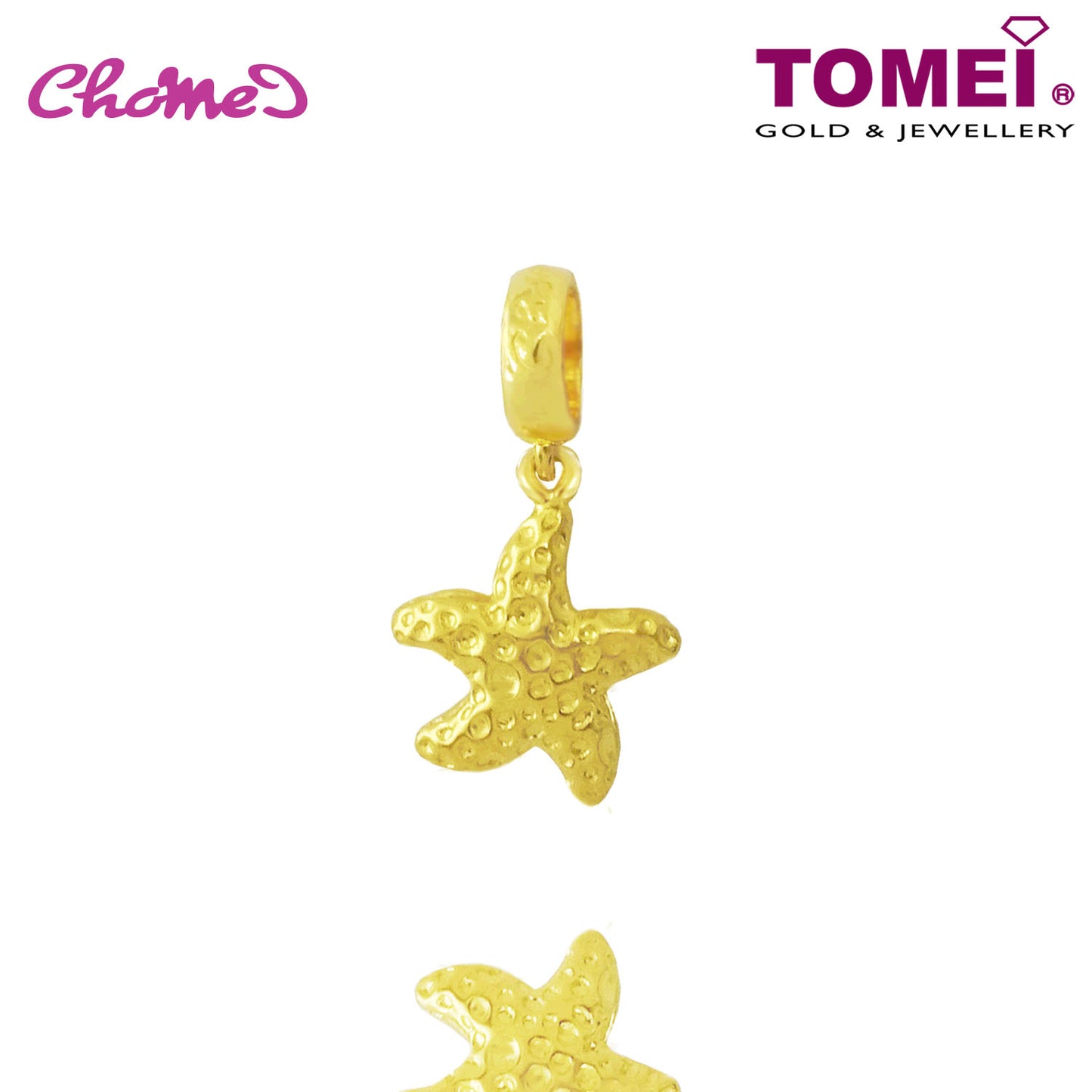 TOMEI Starfish Chomel Charm, Yellow Gold 916