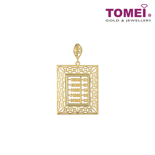TOMEI Coin Framed Abacus Pendant, Yellow Gold 916
