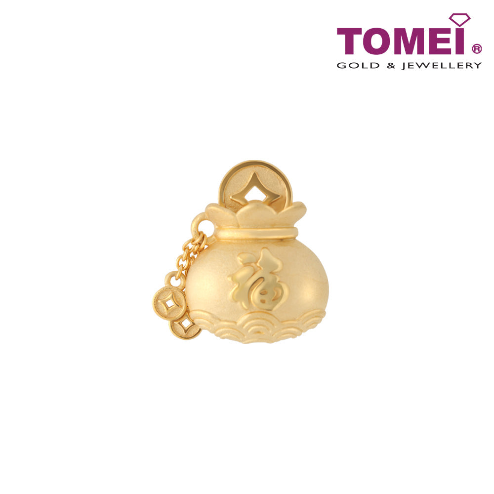 TOMEI  Purse Of Prosperity Pendant, Yellow Gold 916