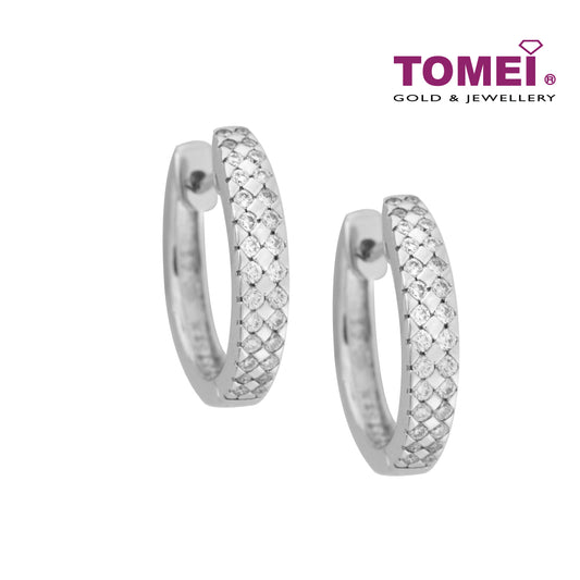 TOMEI Earrings, Diamond White Gold 375 (E00990)