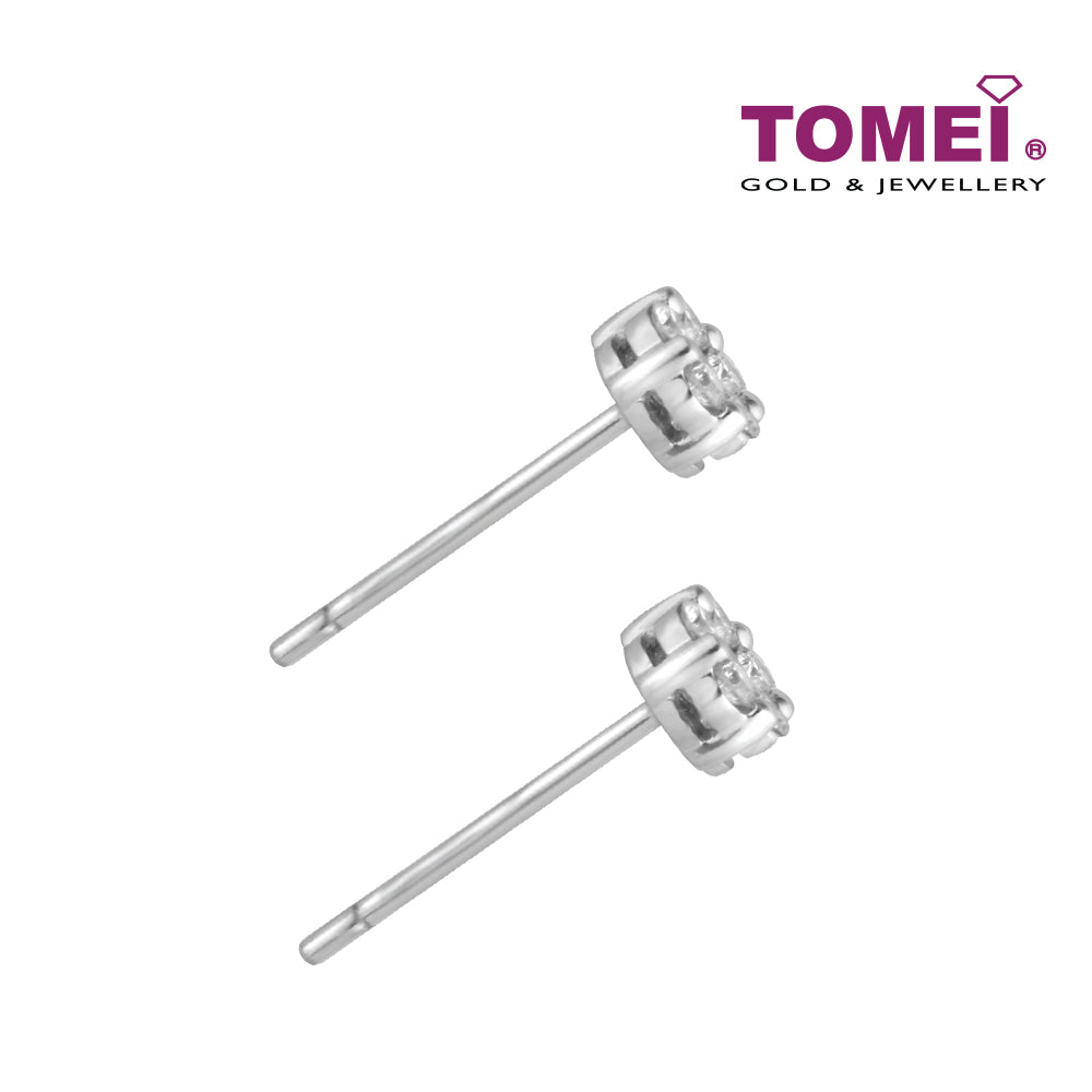 TOMEI Earrings, Diamond White Gold 750 (E435)