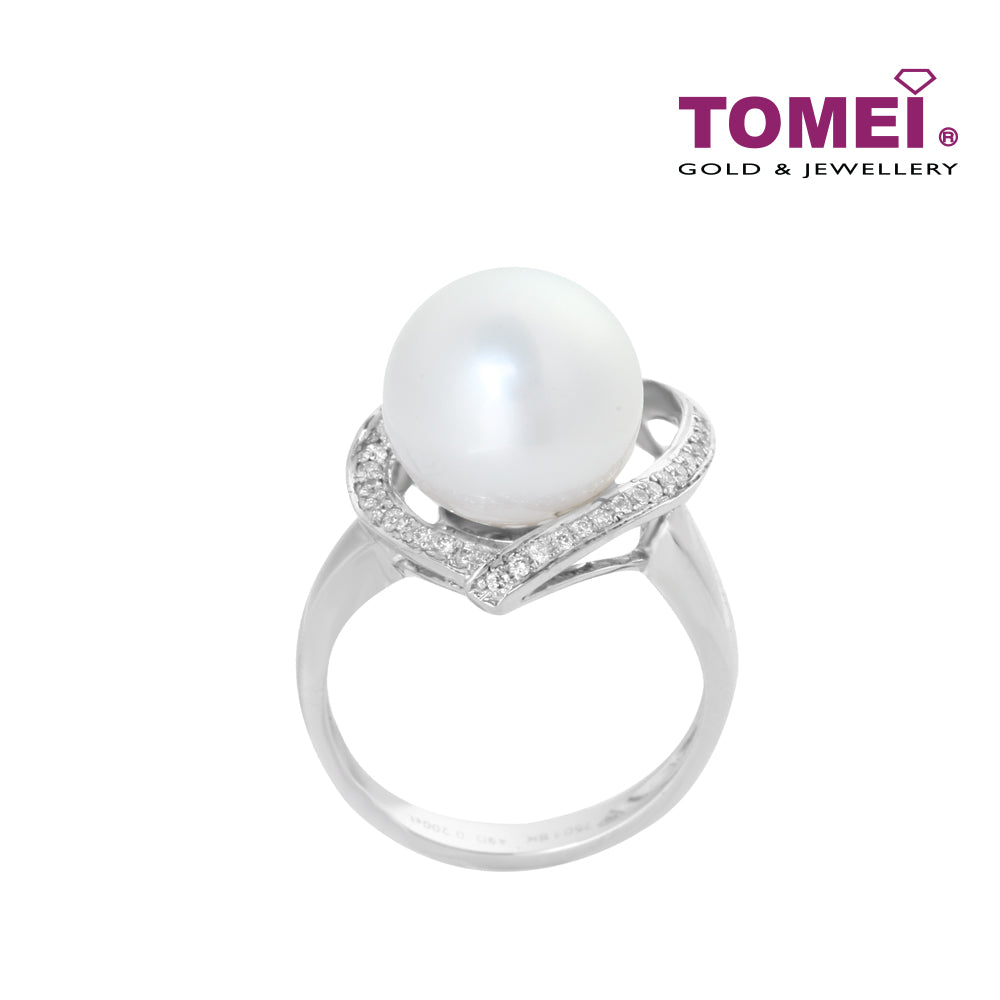 TOMEI Ring, Diamond Pearl White Gold 750 (DR92433)