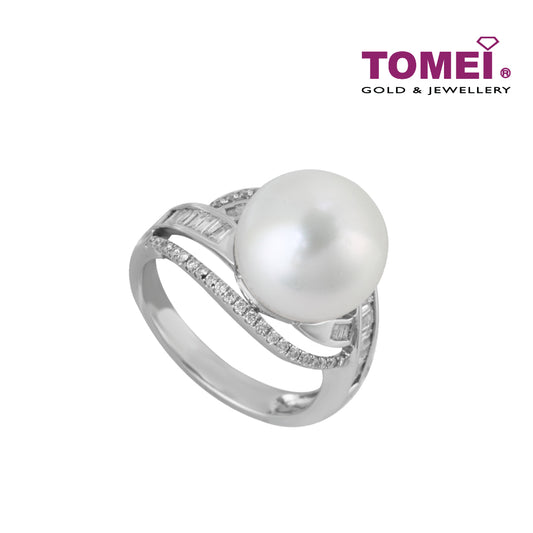 TOMEI Ring, Diamond Pearl White Gold 750 (R1041-15)