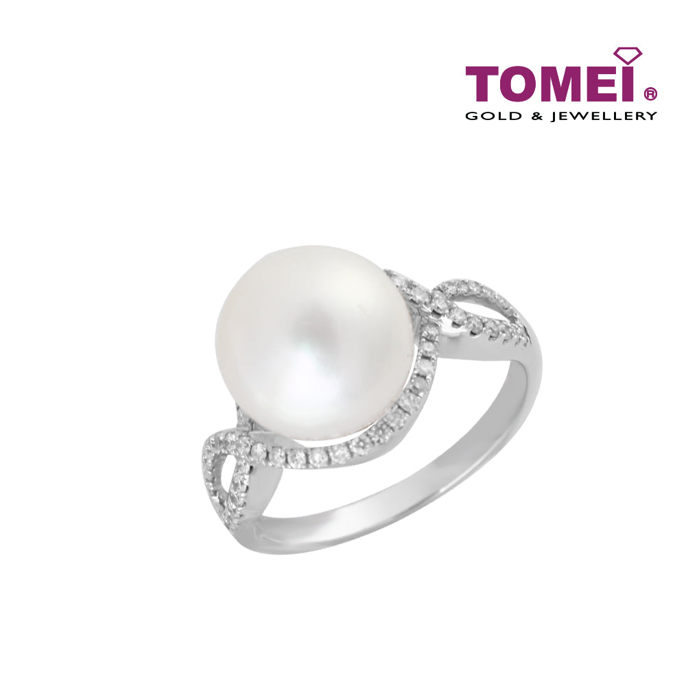 TOMEI Ring, Diamond Pearl White Gold 750 (R1202-16)