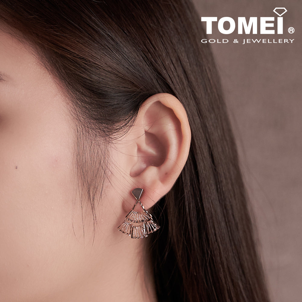 TOMEI Rouge Collection, Glamorously Mesmeric Earrings, Rose Gold 750 (WQ17-DS)