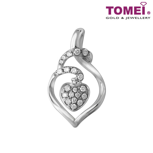 Sparkling Fruition of Love Diamond Pendant | Tomei 750 (18K) White Gold (P2713V)