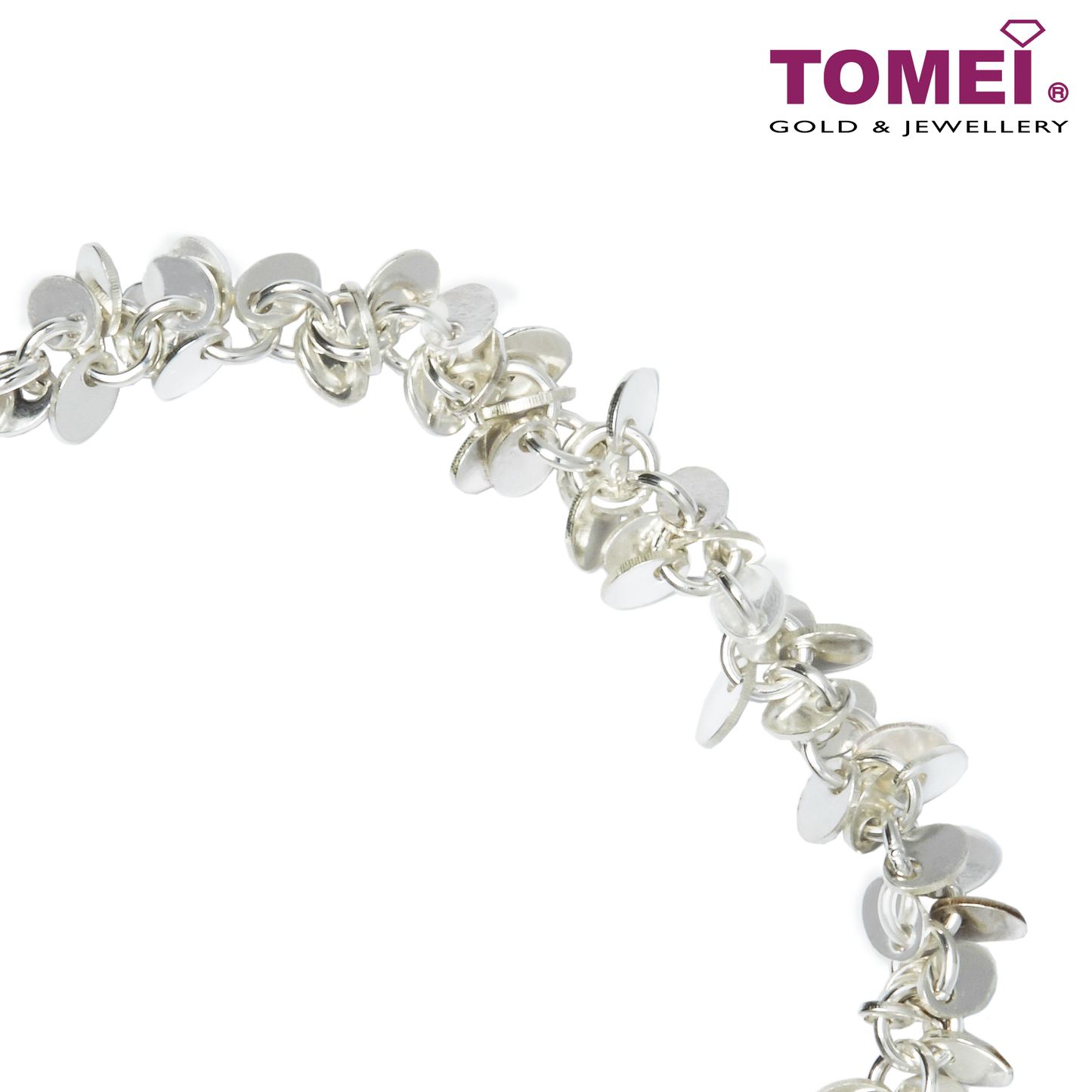 TOMEI Frosty Faith Dazzling Twinkles Adjustable Bracelet Tomei Sterling Silver 925 (SBZ59)