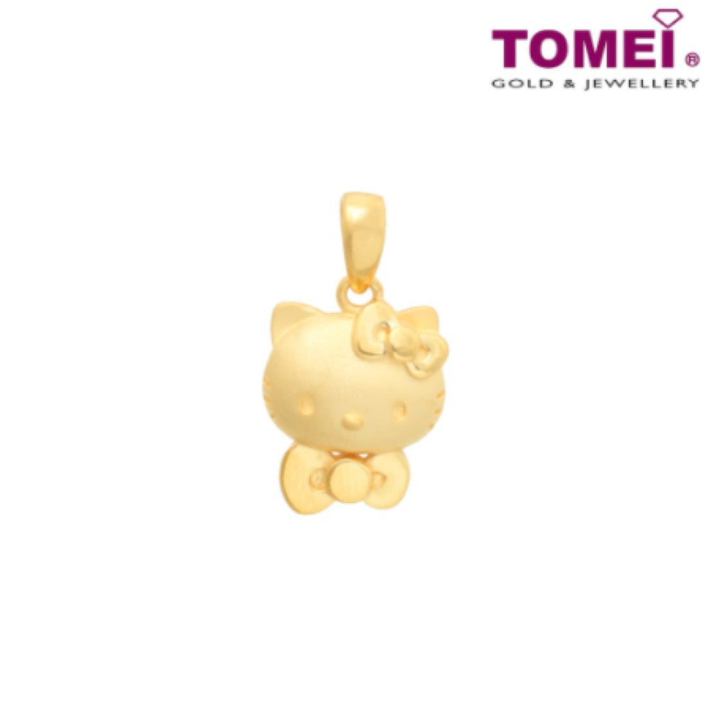 TOMEI x Hello Kitty with Lovely Bow Pendant, Yellow Gold 916