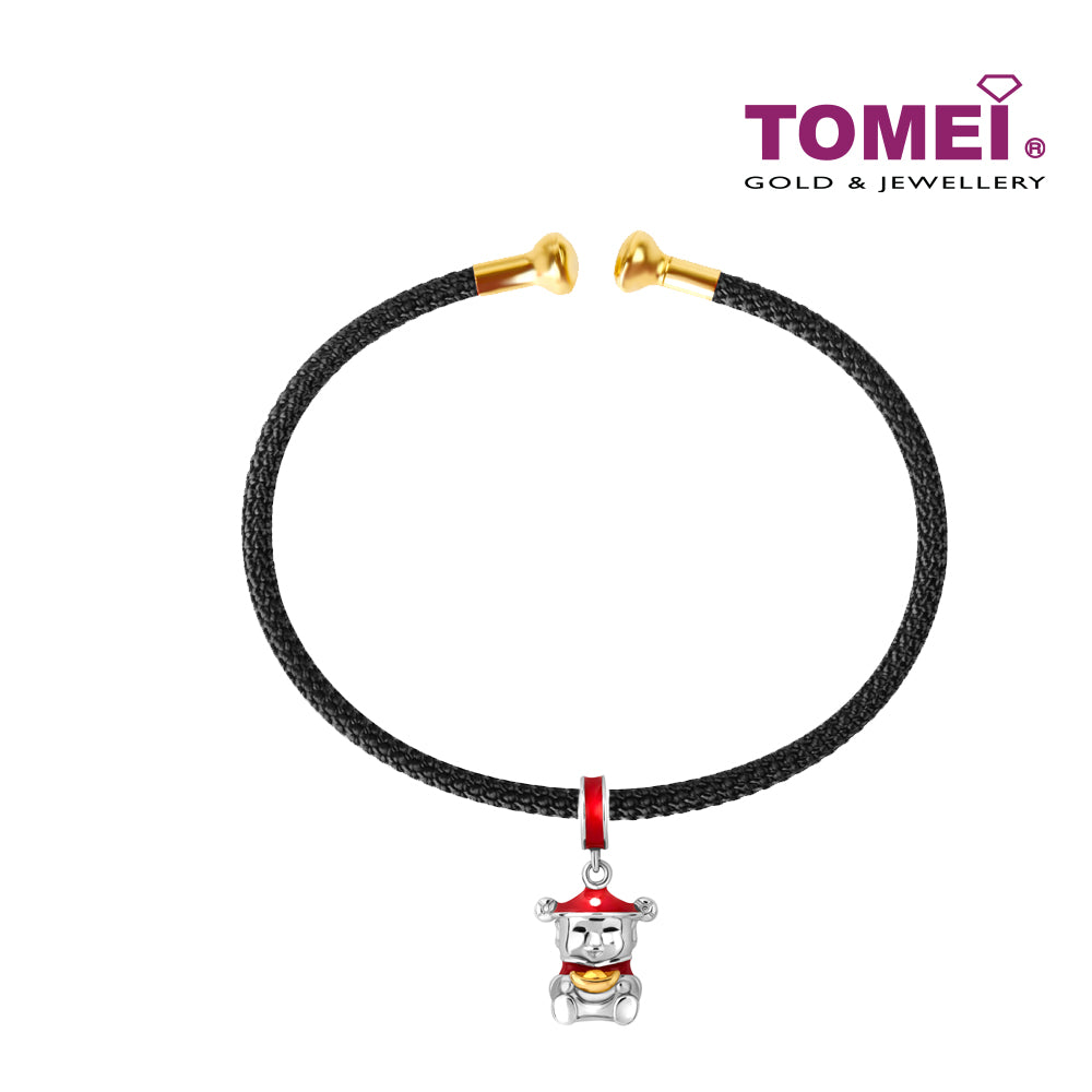 TOMEI God Of Fortune Charm, White Gold 585