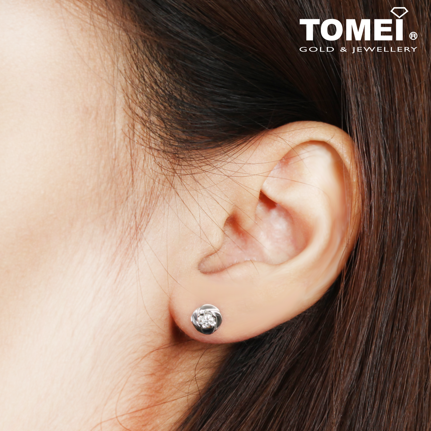 Petals of Love Diamond Earrings | Tomei White Gold 375 (9K) (E1423)