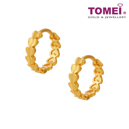 TOMEI Lovely Hoop Earrings, Yellow Gold 916