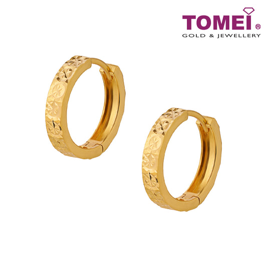 TOMEI Simply Hoop Earrings, Yellow Gold 916