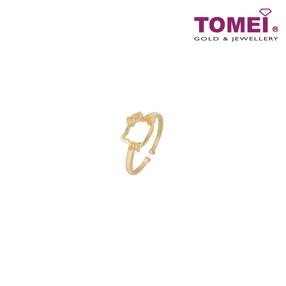 TOMEI x Hello Kitty Hollow Ring, Yellow Gold  916 (HK-YG0731R-1C)
