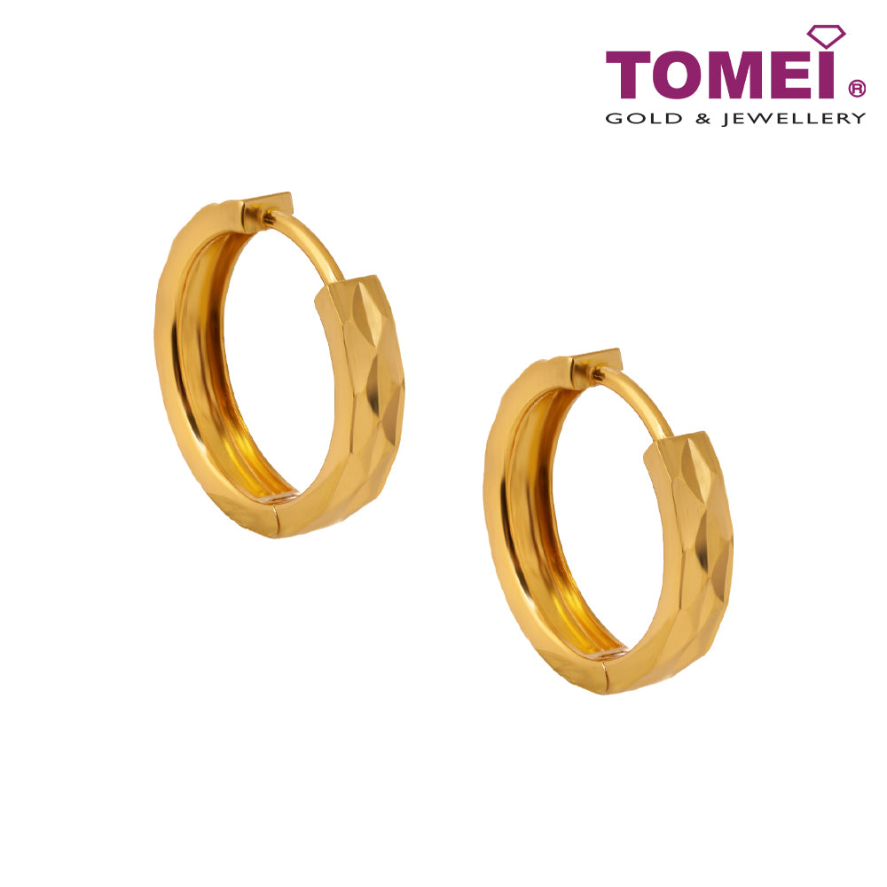 TOMEI Simply Hoop Earrings, Yellow Gold 916