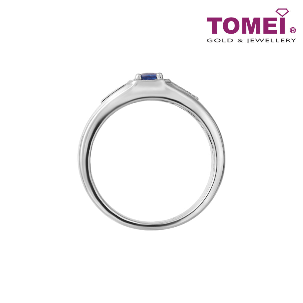 TOMEI Homme Series, Sapphire Men's Ring, Silver 925+Palladium (HOM-R4907)