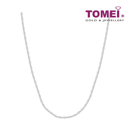 TOMEI Italia Beads Necklace, White Gold 585