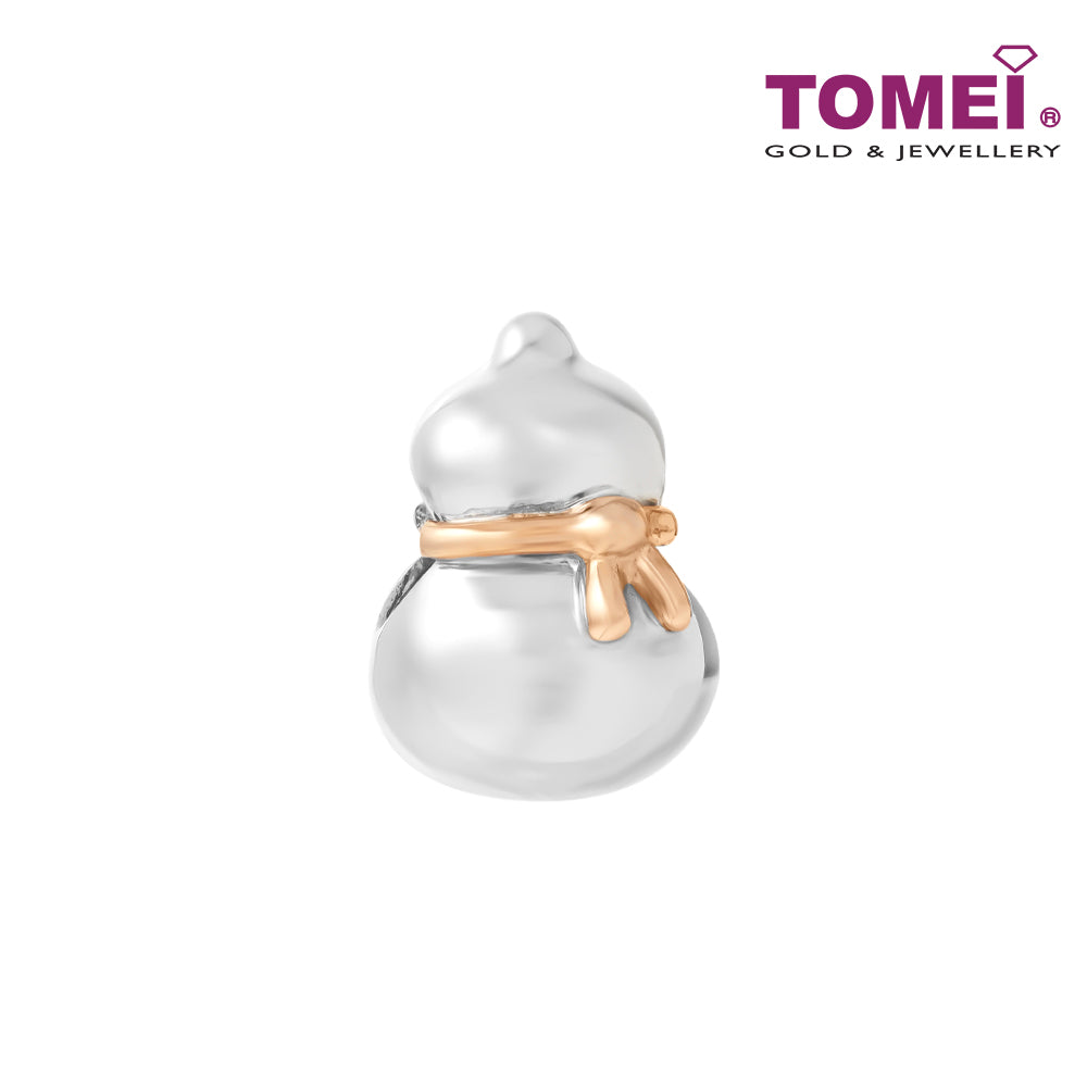 TOMEI Lucky Gourd Charm, White? Gold 585