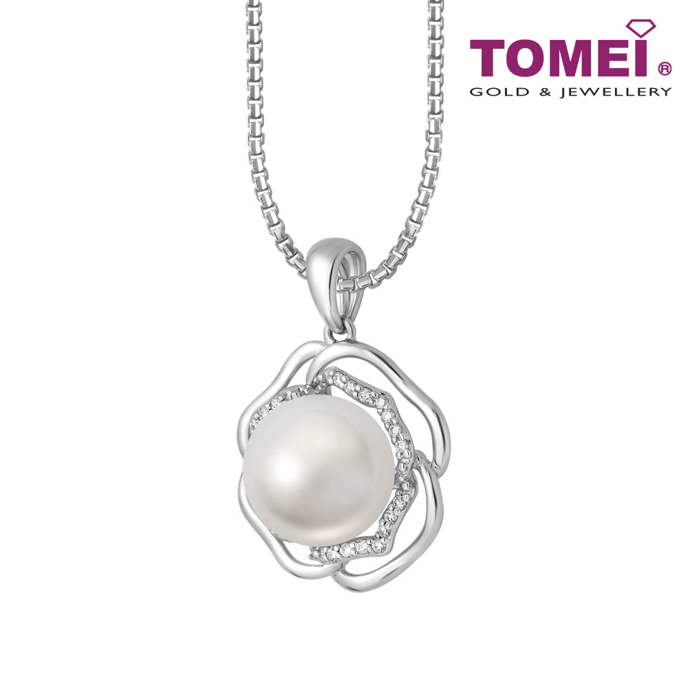 TOMEI Pearl Diamond Pendant, White Gold 750 (18K) (P6211)