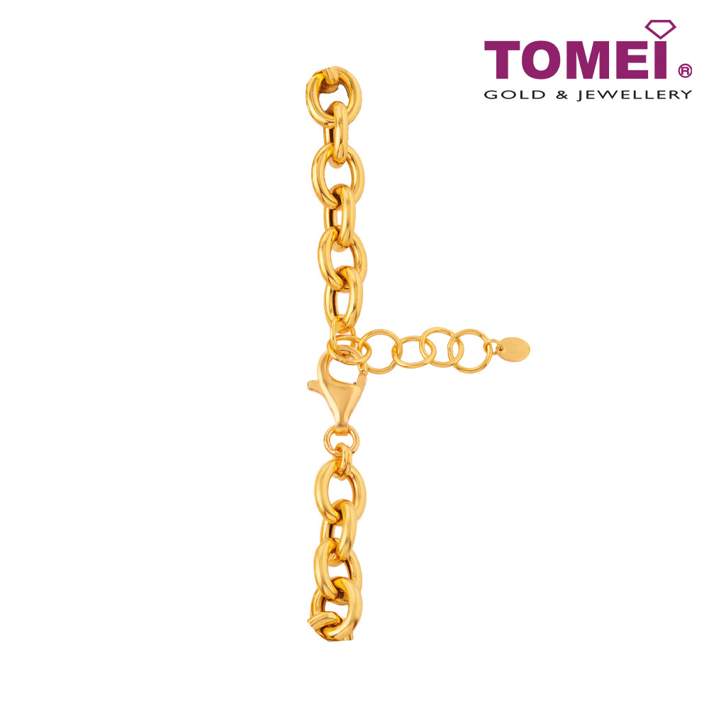 TOMEI Link Chain Bracelet , Yellow Gold 916 (BB2630-1C) (11.16g)