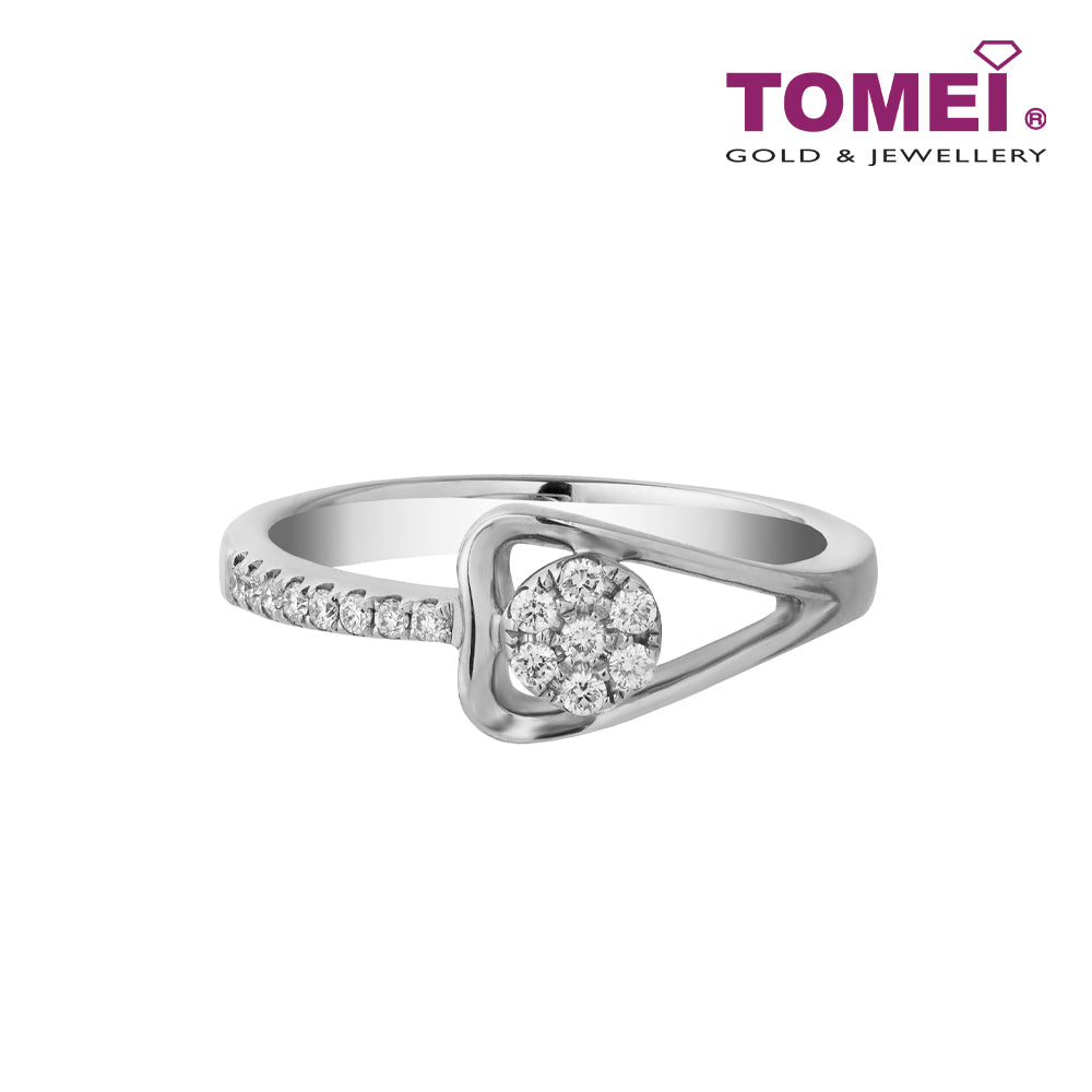TOMEI Diamond Ring, White Gold 375 (R2528)