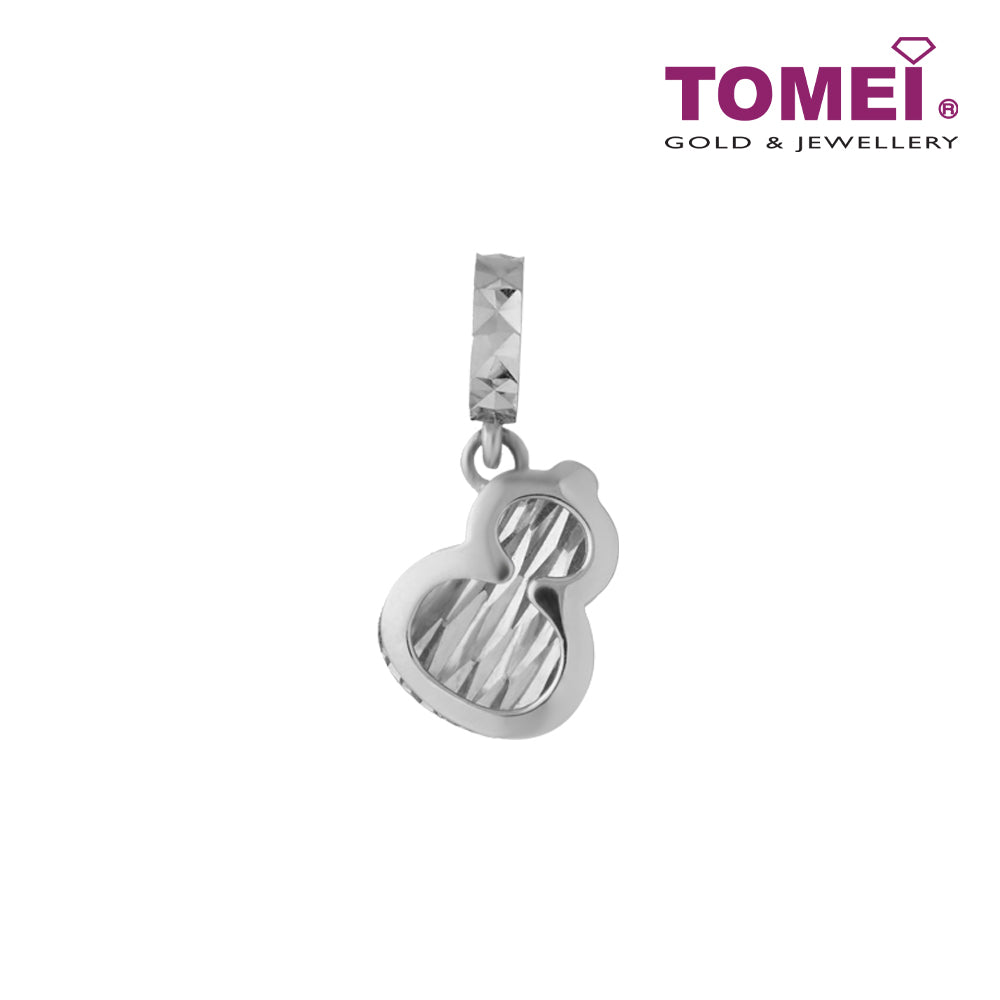 TOMEI Lovely Gourd Charm, White Gold 585