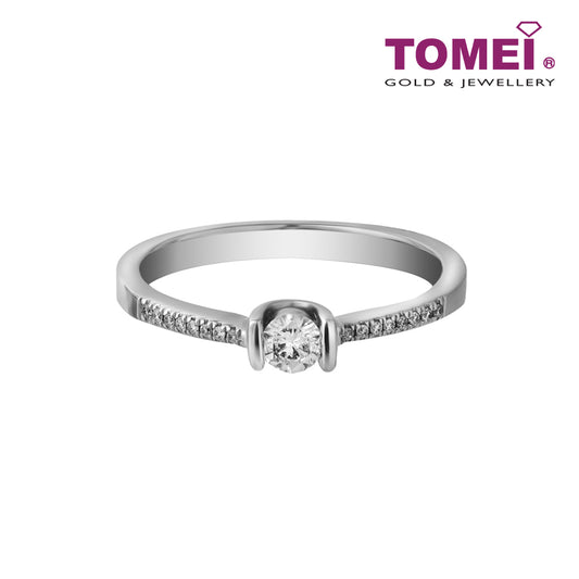TOMEI Dazzle Factor Diamond Ring, White Gold 375 (R3600)