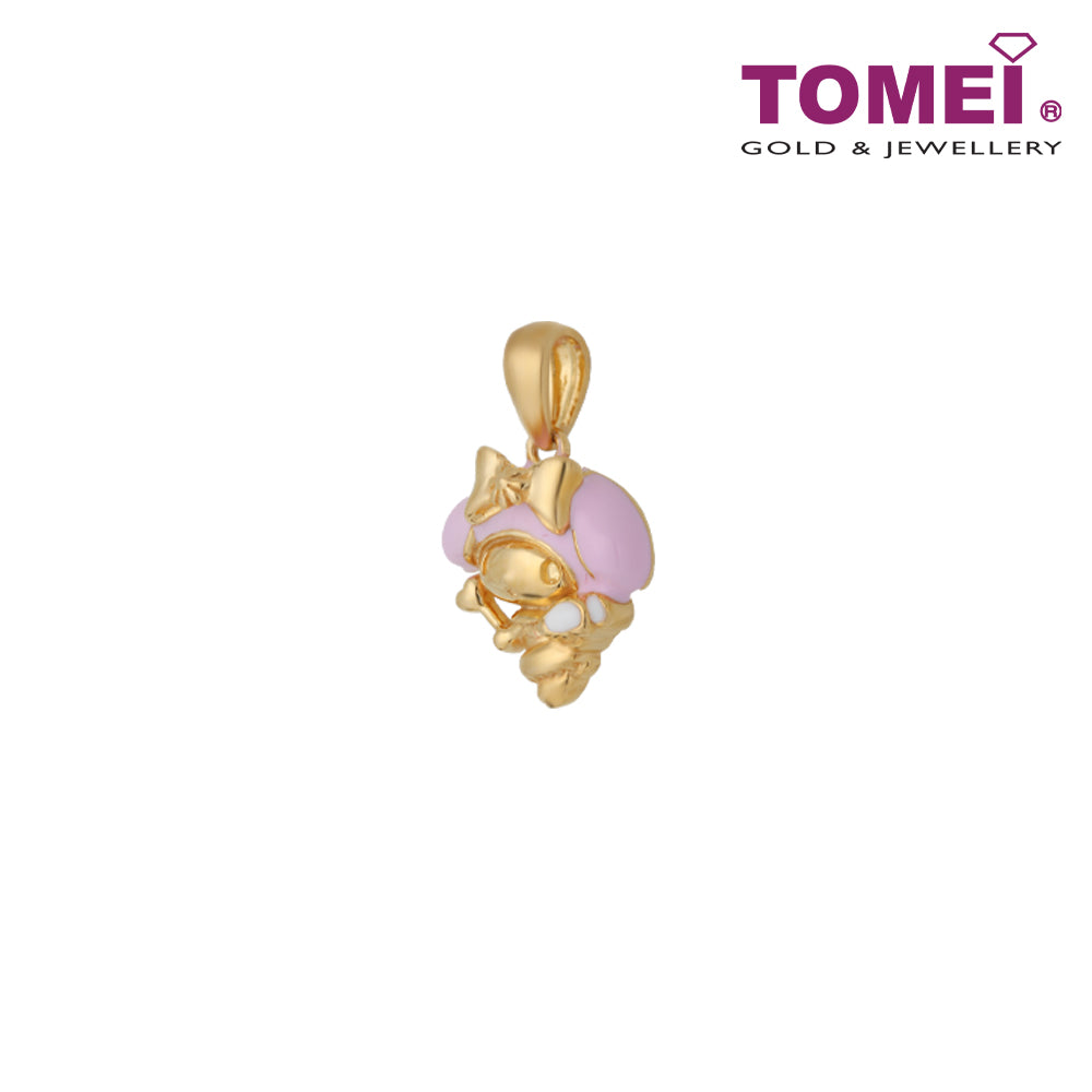 TOMEI X My Melody with White Wings Angel Pendant, Yellow Gold 916 (HK-M-YG0832P-EC-2.22G)