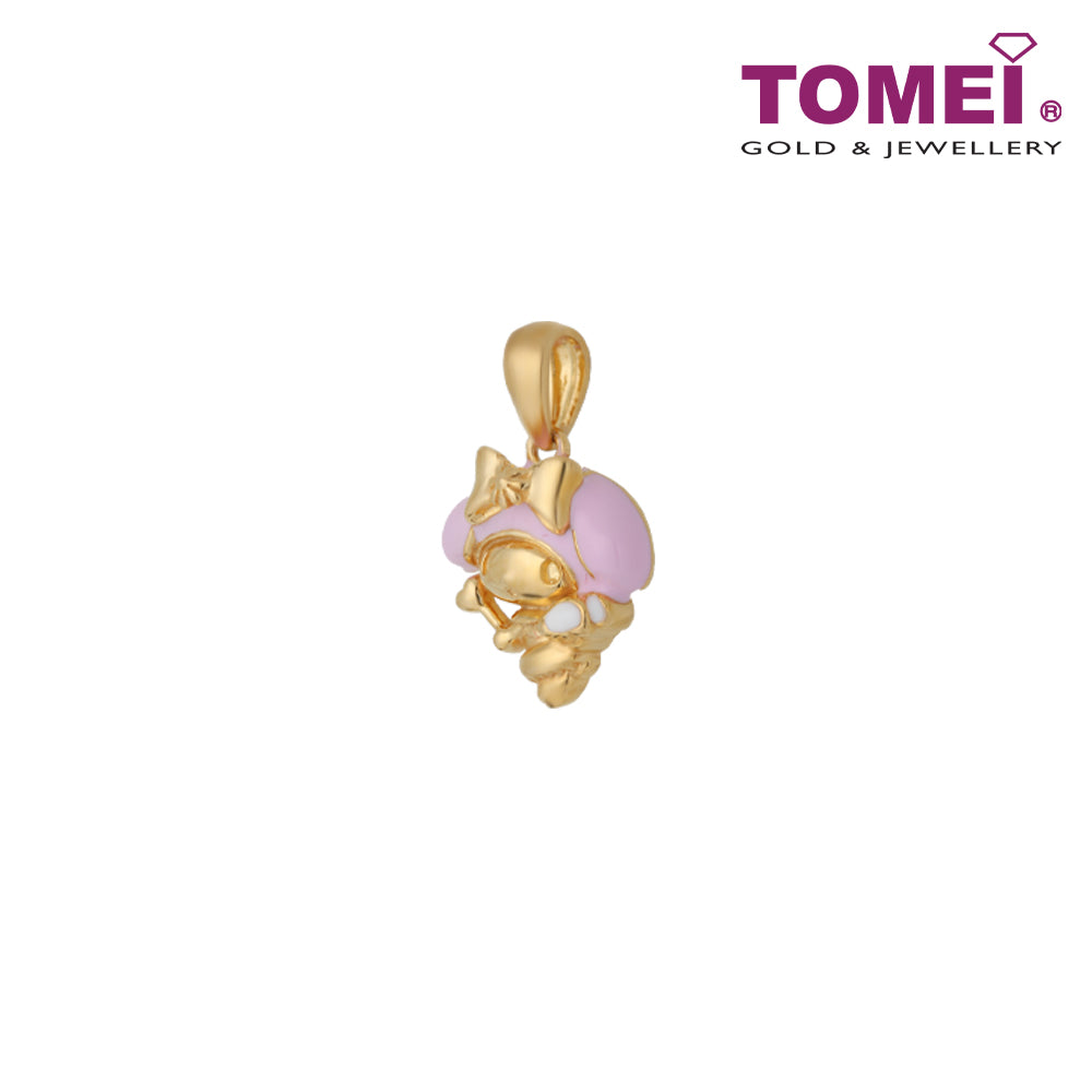 TOMEI X My Melody with White Wings Angel Pendant, Yellow Gold 916 (HK-M-YG0832P-EC-2.24G)