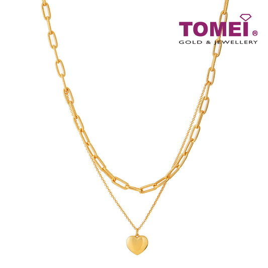 TOMEI Double-layered Necklace, Yellow Gold 999 (5D)