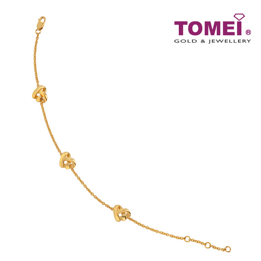 TOMEI Lovely Knots Bracelet, Yellow Gold 916