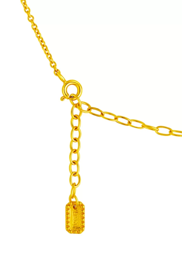 P3 TOMEI Diamond Cut Collection Snow Flake Necklace, Yellow Gold 916