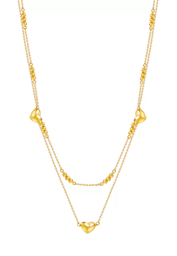 202410090752509a0f7b41886743a593c8bce708903ede TOMEI Love Beads Double Strand Necklace, Yellow Gold 916