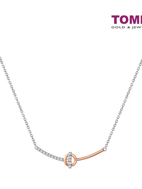 1000px_0015_D40000424 TOMEI Noel Artistry Collection Diamond Necklace, White+Rose Gold 585