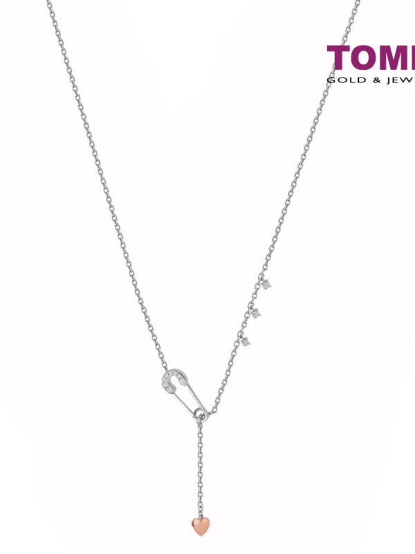 1000px_0026_4N0027567 TOMEI Noel Artistry Collection Diamond Necklace, White+Rose Gold 585