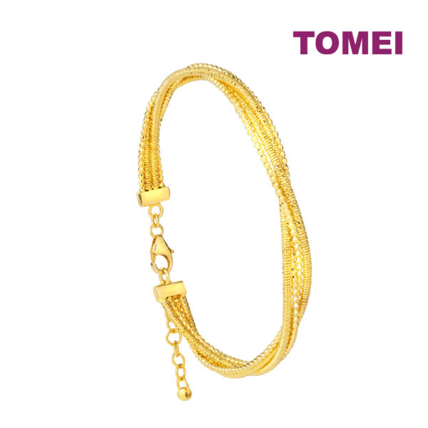 1000px_24July_0061_IL-B4325-2-1C TOMEI Lusso Italia Triple Strands Twisted Bangle, Yellow Gold 916