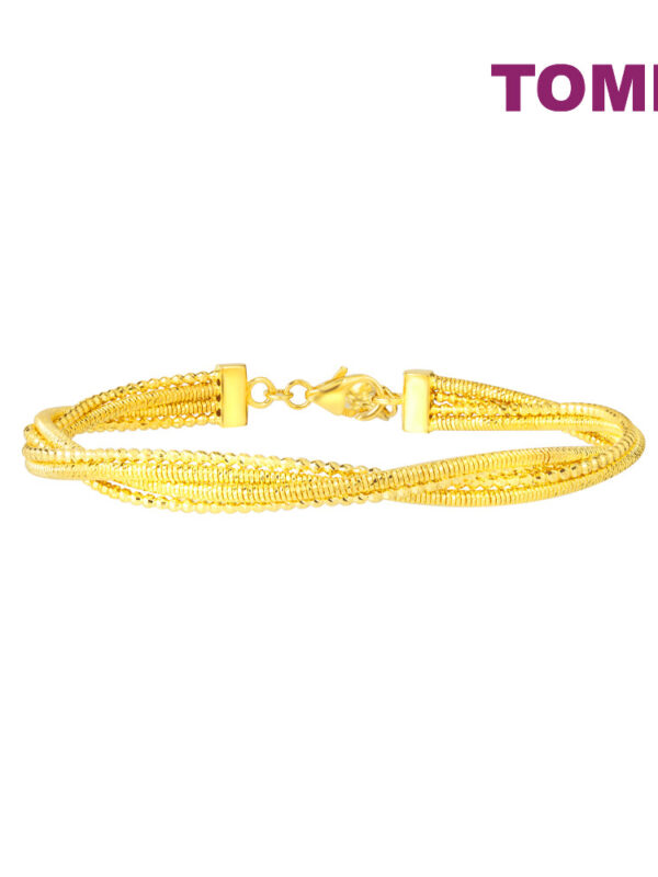 1000px_24July_0062_IL-B4325-2-1C TOMEI Lusso Italia Triple Strands Twisted Bangle, Yellow Gold 916