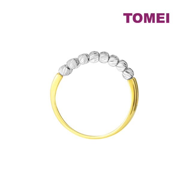 1000px_7Aug_0043_9O-YG0897R-2C TOMEI Dual-Tone Double Row White Beads Ring, Yellow Gold 916