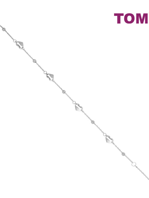 1000px_9FebWG_0010_5 TOMEI Along The Heart Way Bracelet, White Gold 585