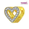 TOMEI Chomel Collection Dual-Tone Heart Charm, Yellow Gold 916