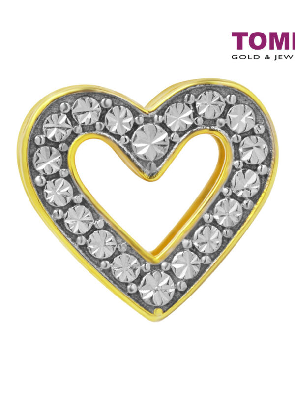 1000px_XmasGOld_0003_Layer12 TOMEI Dual-Tone Heart Charm, Yellow Gold 916
