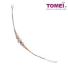 1000x1000_0005s_0000_Tomei_23239.psd TOMEI Dual-Tone Sparkling Balls Bracelet, White+Rose Gold 585