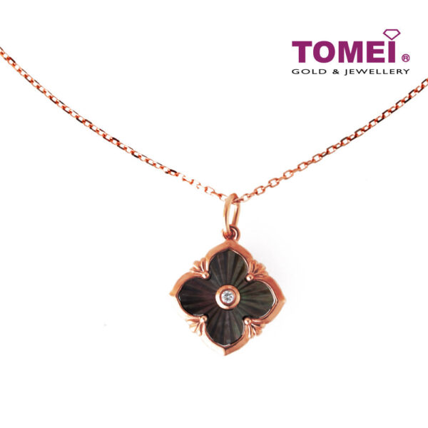 1000x1000__0012s_0002_DS0060277_1_c898c9a5-eaec-4278-b9eb-e81c1c09b3b1 TOMEI Lucky Pattern Clover Pendant Set, Rose Gold 750 (GDIDDZ04070B/W)