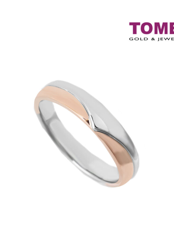 TOMEI EB Evermore Couple Rings I White+Rose Gold 750
