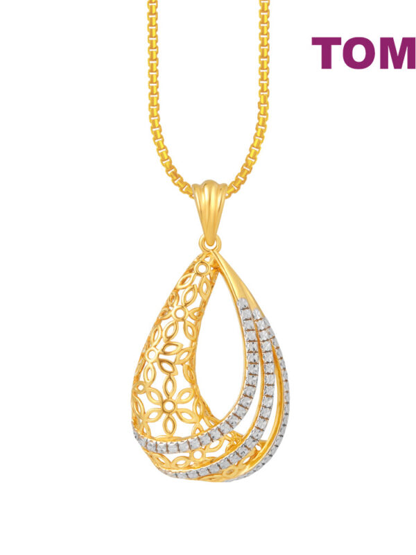 1000x1000px_0004s_0001_Layer22 TOMEI Diamond Cut Collection Puteri Blooming Pendant, Yellow Gold 916